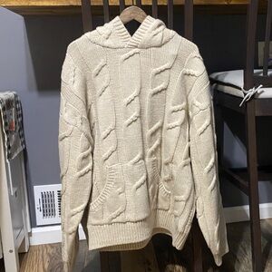 Chunky Cable Knit Hoodie